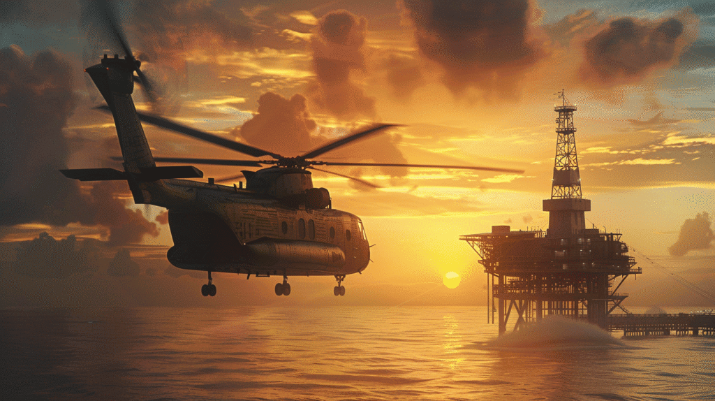 Ein Ungetüm aus Stahl und Lärm auf dem Weg zur Ölbohrinsel