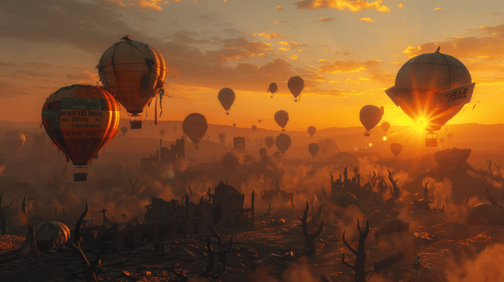 Das waren noch Zeiten... Heißluftballons fahren auch nicht komplett leise. Aber mit Stil.